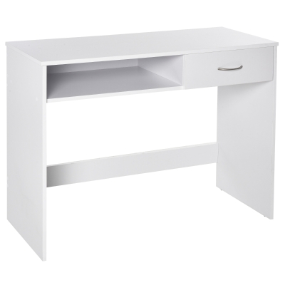 HOMCOM Particle Board 1-Drawer Office Desk White
