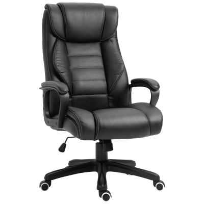 Vinsetto PU Leather Upholstered Ergonomic Executive Office Chair Black