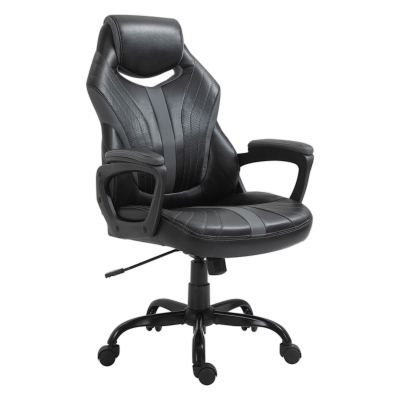 Vinsetto Gaming Chair Swivel Home Office Computer Racing Gamer Desk Chair w/ Wheel, Grey