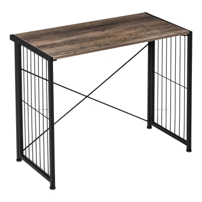 HOMCOM Folding Computer Desk Writing Study Table Industrial Home Office Workstation