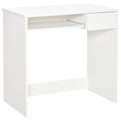 HOMCOM Compact Computer Table with Keyboard Tray Drawer Study Office Work Writing Desk