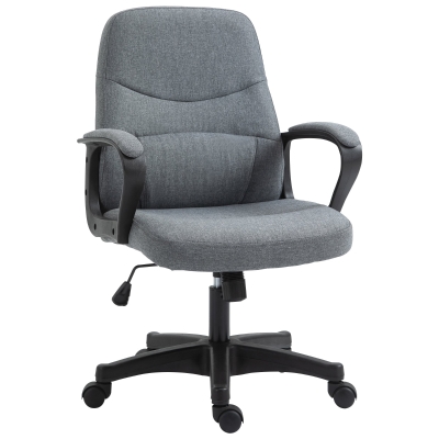 Vinsetto Office Chair with 2-Point Massage 360° Swivel Chairs Adjustable Height Grey