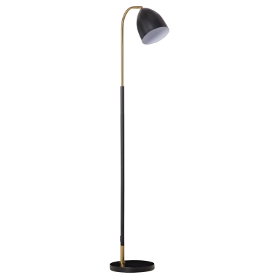 HOMCOM Arc Floor Lamp Sofa Side Standing Reading Light, Living Room, Bedroom, Gold
