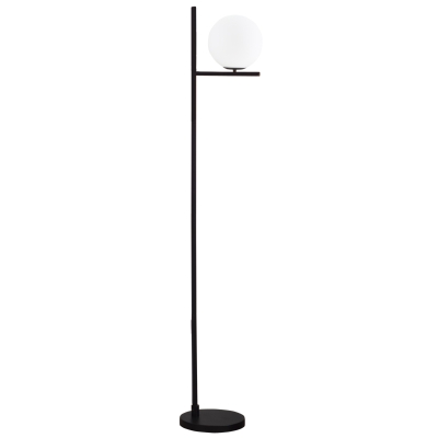 HOMCOM Modern Floor Lamp Metal Frame Sphere Light Reading Land Lamp w/ Pedal Switch