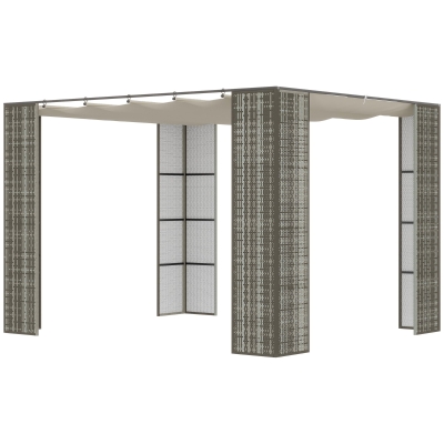Pergola rétractable style colonial dim. 2,98L x 2,98l x 2H m