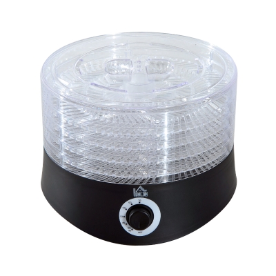 HOMCOM 280W 5-Tier Food Fruit Dehydrator w/ Temperature Control Black