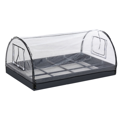 Outsunny Garden Bed Planter Kit Box Greenhouse w/ Windows Dual Use 120 x 79 x 53cm