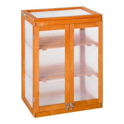Outsunny 3-Tier Outdoor Garden Wooden Greenhouse, 58x44x78 cm
