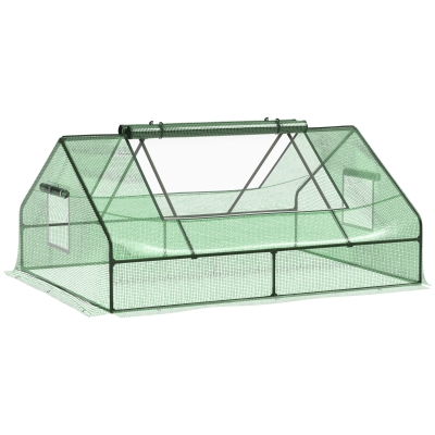 Outsunny 180Lx140Wx80H cm Portable Greenhouse-Dark Green