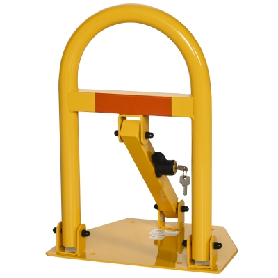 DURHAND Steel Foldable Reflective Parking Barrier Yellow