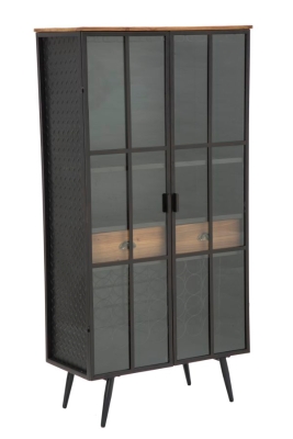 Mobile Iron School Porta Bottiglie Cm 81X42X162,5