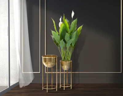 Porta Fiori Glam Coppia Cm Ø 27X62-21,5X52