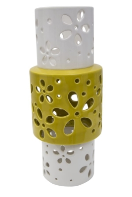 Vaso Porcellana Yellow Ring Ø Cm 14X34 