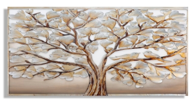 Dipinto Alluminio Albero -A-Cm 120X3,8X60
