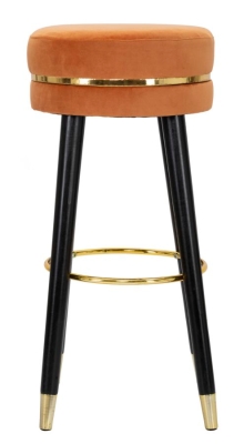 Sgabello Bar Paris Ruggine/Gold Cm Ø 35X74