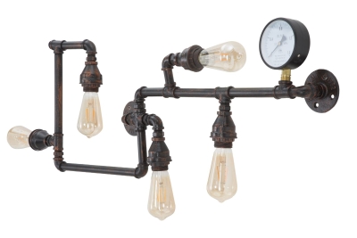 Lampada Da Muro Manhattan 5 Luci Cm 100X8X34