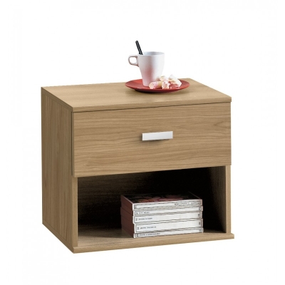 Comodino 1 Cassetto Noce L 41Cm. P 43Cm. H 36Cm.