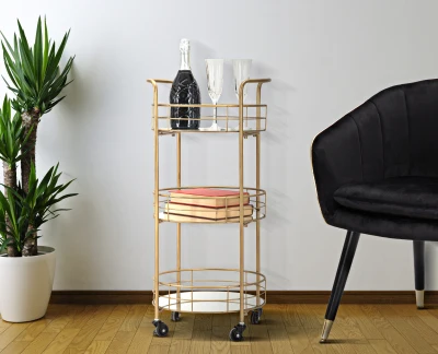 Carrello Glam Rotondo Cm Ø 38X77.5