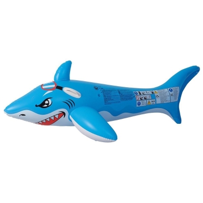 JILONG Materassino cavalcabile gonfiabile per bambini forma Squalo 180X98 cm