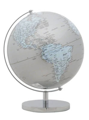 Mappamondo Silver Cm Ø 25X34
