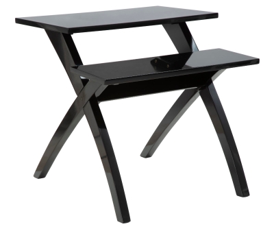 Tavolinetto 2 Livelli Nero Cm 60X60X60 