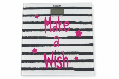 Kooper Bilancia Pesapersone Vetro Temperato Make A Wish