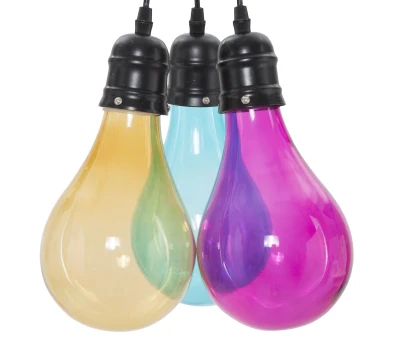 Lampadario Oklahoma 3 Luci Cm Ø 25X135 (Vetro Ø 3.5)