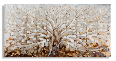 Dipinto Alluminio Albero -A-Cm 120X3,8X60