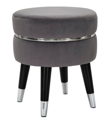 Sgabello Paris Grigio/Silver Cm Ø 35X40,5