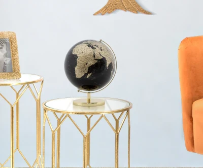 Mappamondo Gold Cm Ø 25X34