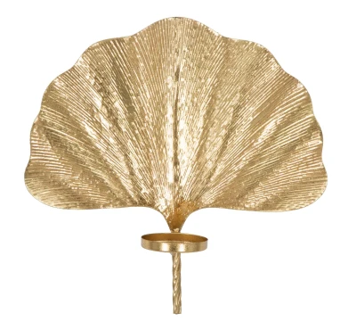 Portacandele Da Muro Glam Leaf Cm 41X11,5X40 