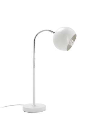 Paralume Ball Da Tavolo Bianco Cm 25X14X55