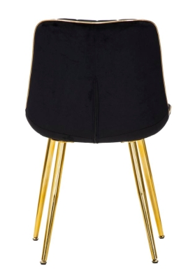 Sedia Paris Nera/Gold Set 2 Pz Cm 51X59X79