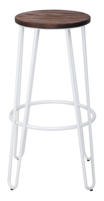 Sgabello Detroit Simple Set 2 Pz Bianco Cm Ø 39X76