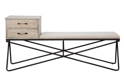 Panca con Cassettiera Ortensia Cm 142.9X39.4X65