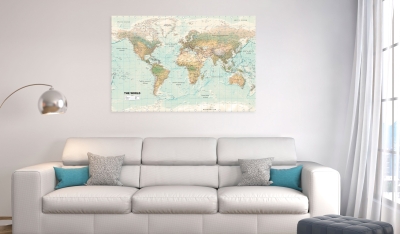 Quadro - World Map: Beautiful World, 120x80