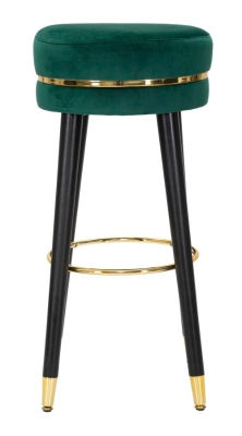Sgabello Bar Paris Verde/Gold Cm Ø 35X74