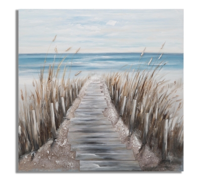 Dipinto Su Tela Beach Cm 100X3,8X100