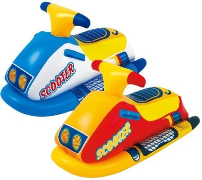 JILONG Gioco cavalcabile gonfiabile per bambini SCOOTER 91x51 cm Giallo