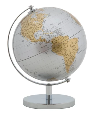 Mappamondo Silver New Cm Ø 20X28 