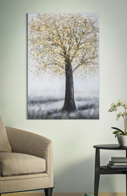 Dipinto Su Tela Tree Simple -A- Cm 80X3,8X120