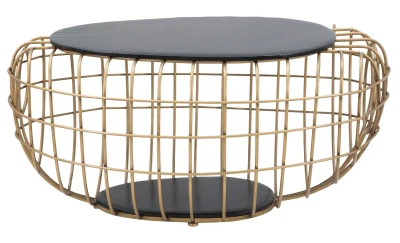 Tavolo Da Caffe' Gold Spider Cm 119X75X55
