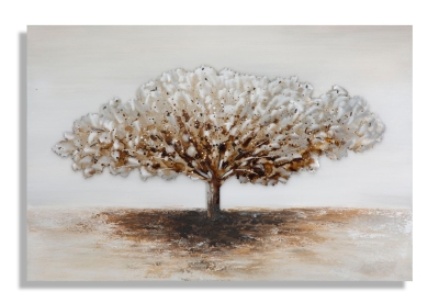 Dipinto Su Tela Albero Alluminium -A-Cm 120X3,8X80