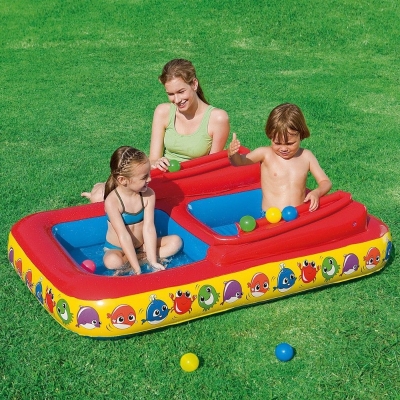 Bestway Piscina Gonfiabile Rolly Raceway Bambini Piccoli 48Lt 155X104X36Cm Gioco