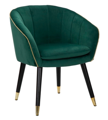 Poltrona Paris Verde/Gold Cm 62X58X78