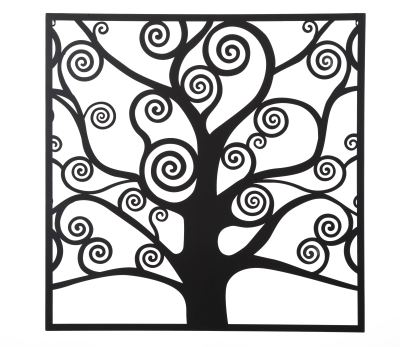 Pannello Albero Della Vita Black Cm 90X2,2X90