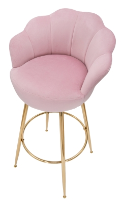 Sgabello Bar Vienna Rosa Cm 55X53X110