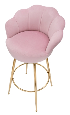 Sgabello Bar Vienna Rosa Cm 55X53X110