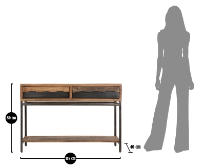 Console Yellowstone Cm 118X40X80 (Legno Di Acacia Nilotica)