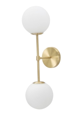 Lampada Da Muro Glamy Doppia Cm 15X21X55